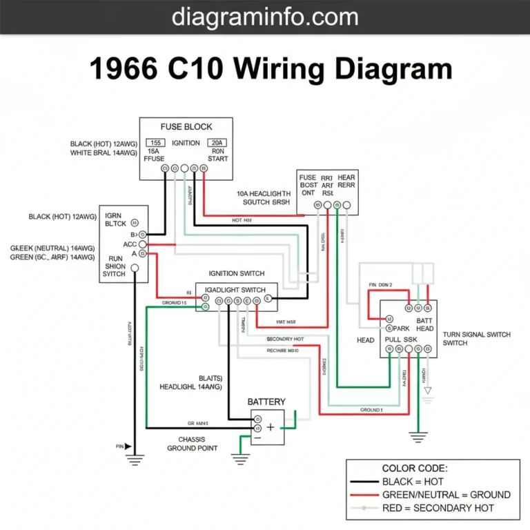 1966 c10 wiring diagram diagram with labeled components and explanations