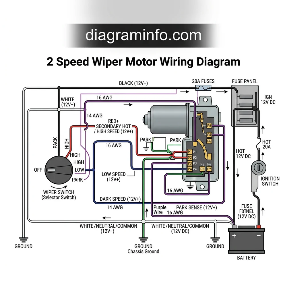 Universal 2-Speed Wiper Motor Wiring Diagram: Complete Connection Guide 2026
