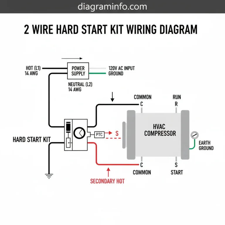 2-wire hard start kit wiring diagram diagram with labeled components and explanations