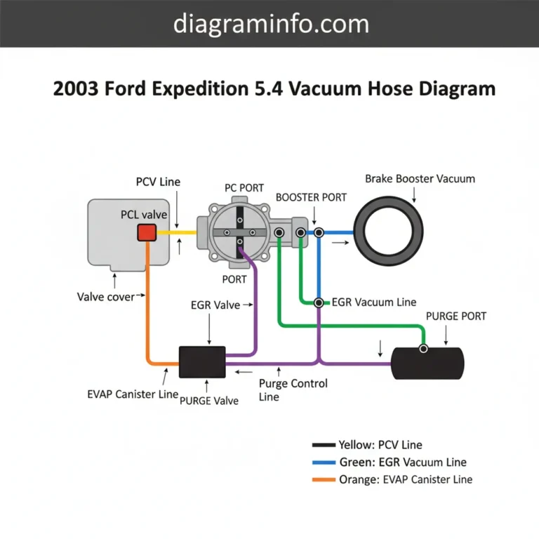 2003 ford expedition 5.4 vacuum hose diagram diagram with labeled components and explanations