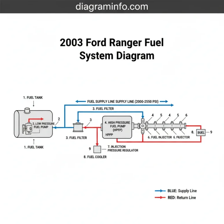 2003 ford ranger fuel system diagram diagram with labeled components and explanations