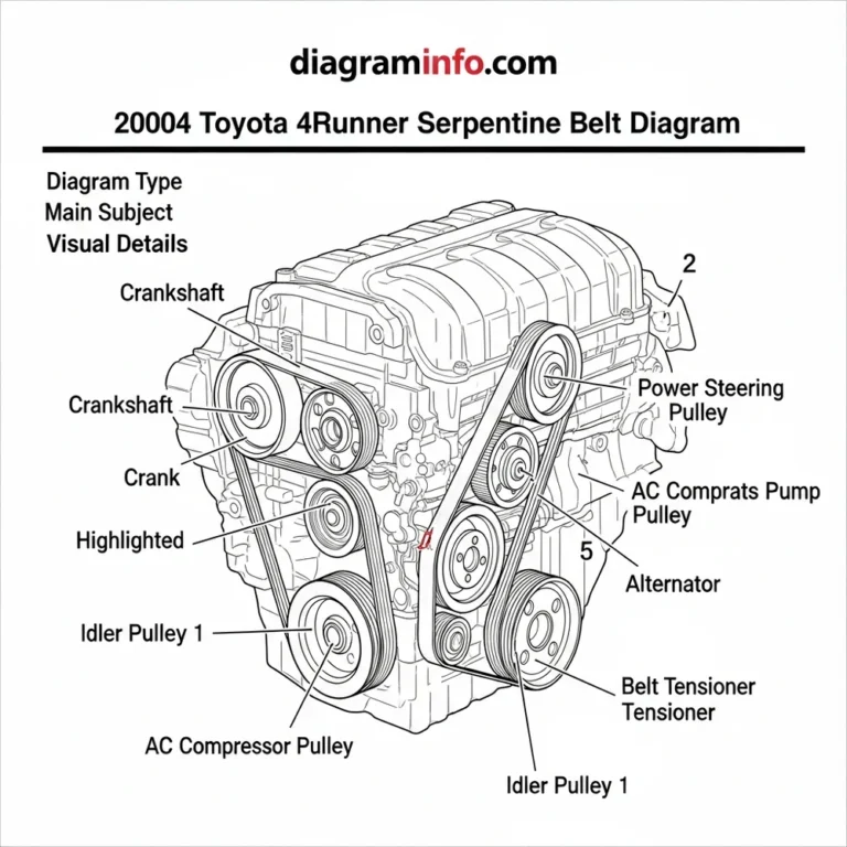 2004 toyota 4runner serpentine belt diagram diagram with labeled components and explanations
