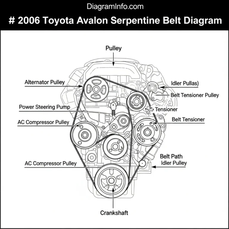 2006 toyota avalon serpentine belt diagram diagram with labeled components and explanations