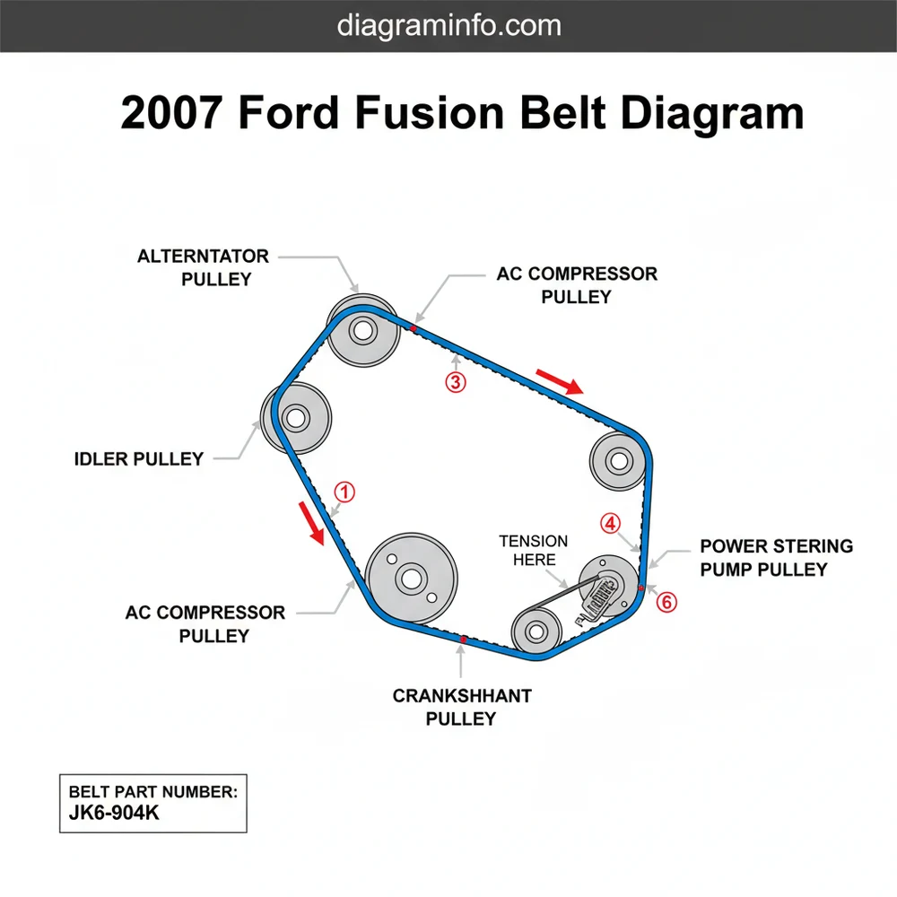 Ford 2007 Fusion Belt Diagram: Routing Guide 2026