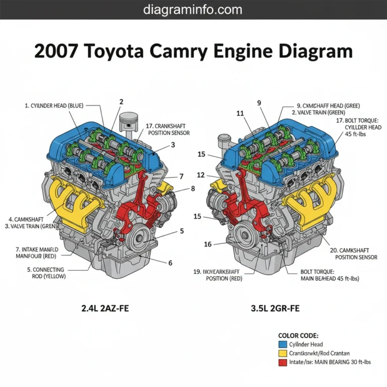 2007 toyota camry engine diagram diagram with labeled components and explanations