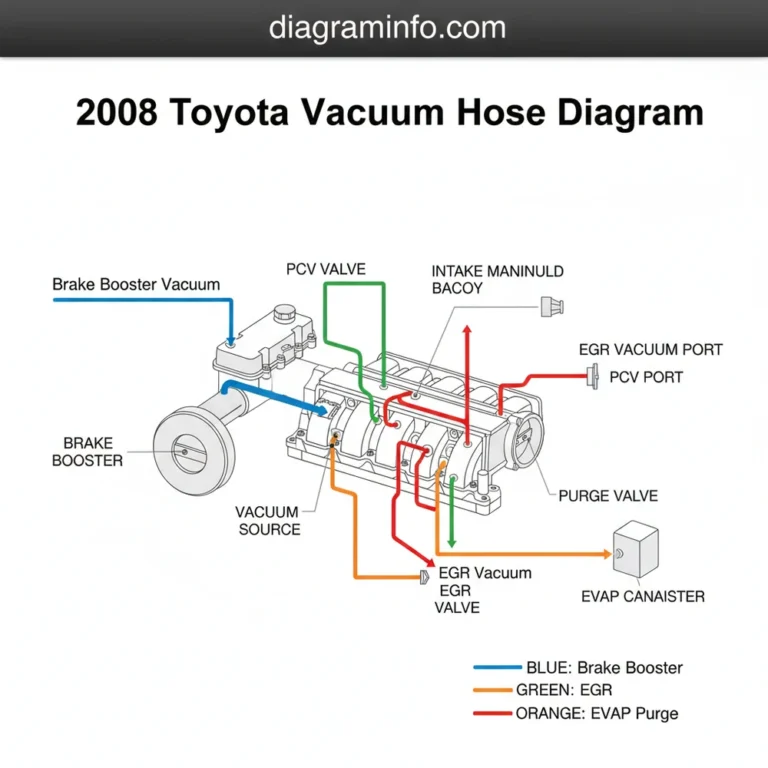 2008 toyota sienna vacuum hose diagram diagram with labeled components and explanations