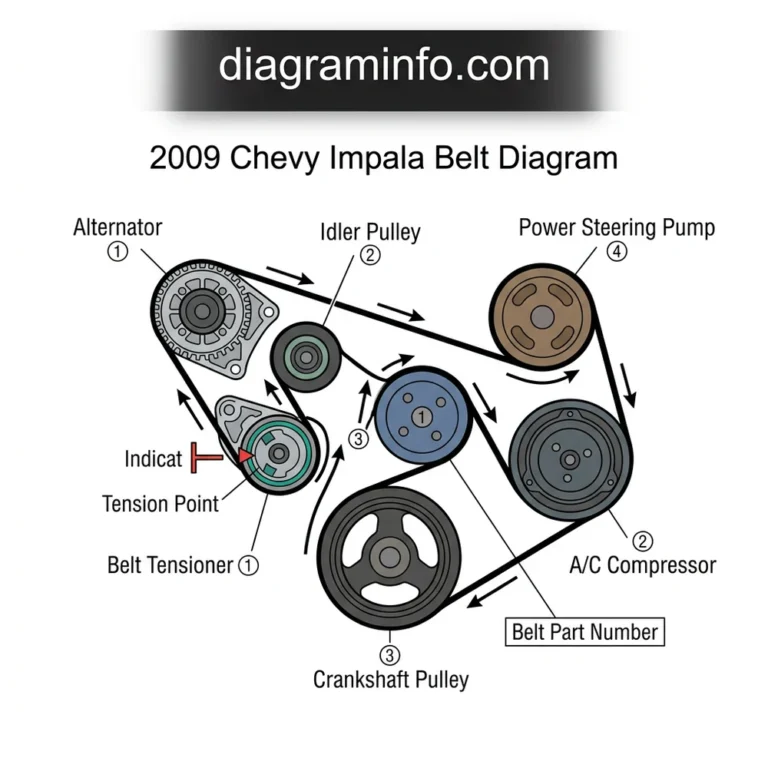 2009 chevy impala belt diagram diagram with labeled components and explanations