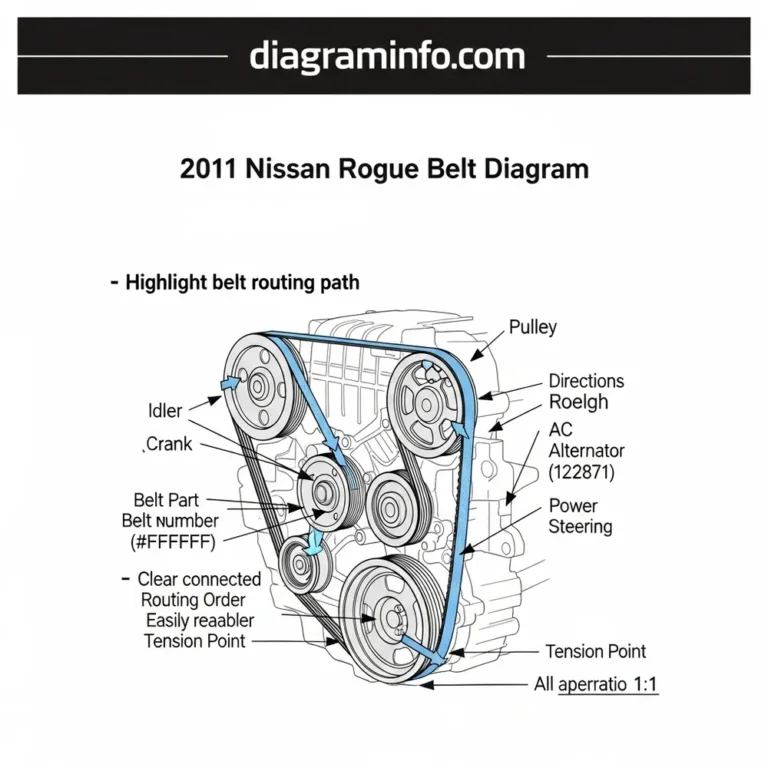 2011 nissan rogue belt diagram diagram with labeled components and explanations