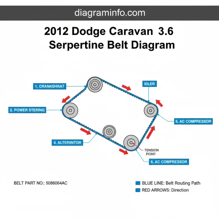 2012 dodge grand caravan 3.6 serpentine belt diagram diagram with labeled components and explanations