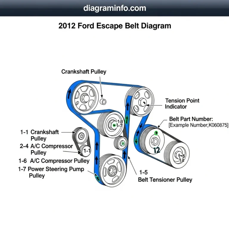 2012 ford escape belt diagram diagram with labeled components and explanations