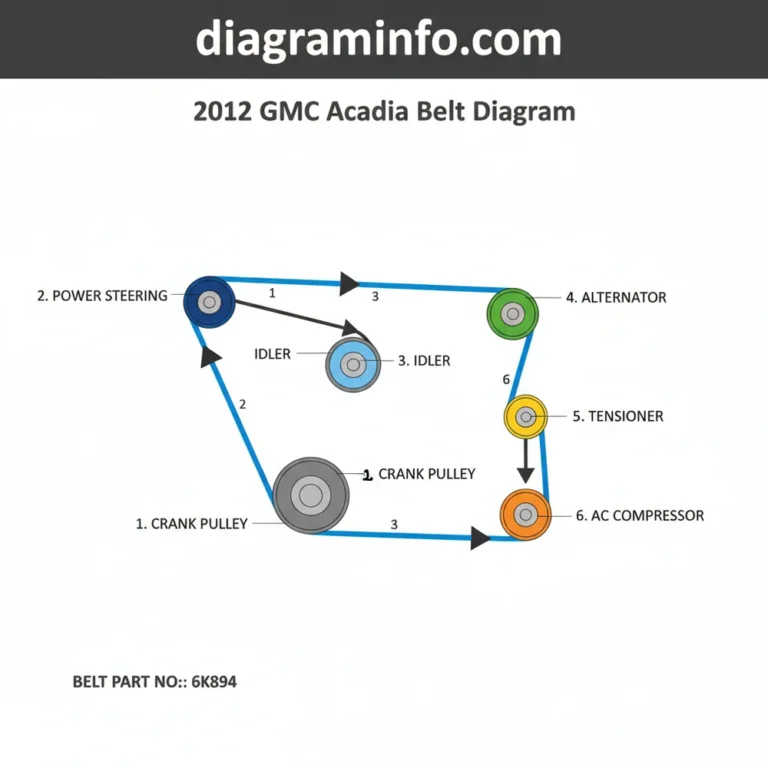 2012 gmc acadia belt diagram diagram with labeled components and explanations