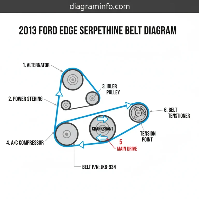 2013 ford edge serpentine belt diagram diagram with labeled components and explanations