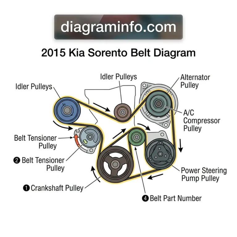 2015 kia sorento belt diagram diagram with labeled components and explanations