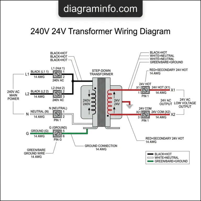 240v 24v transformer wiring diagram diagram with labeled components and explanations