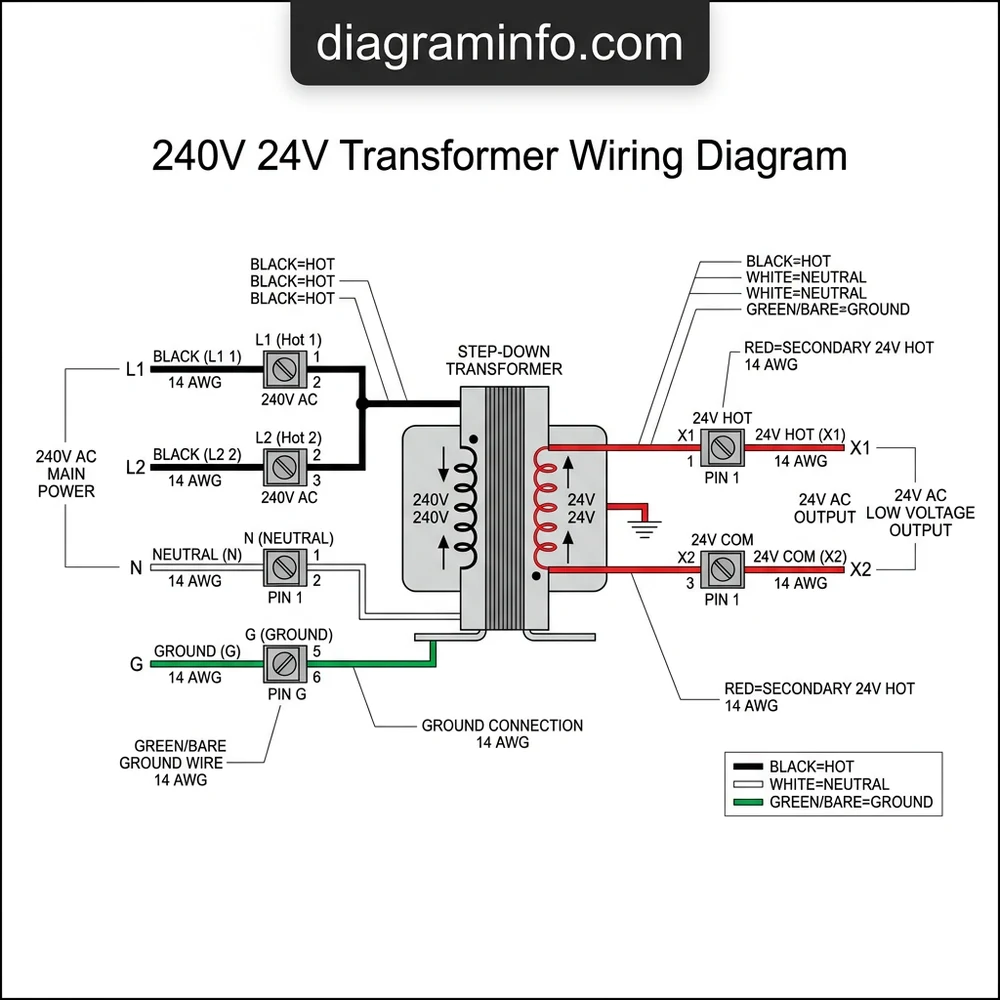240V 24V Transformer Wiring Diagram 2026: Complete Connection Guide