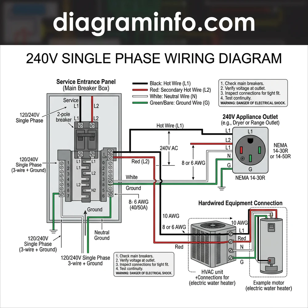 240V Single Phase Wiring Diagram 2026: Troubleshooting