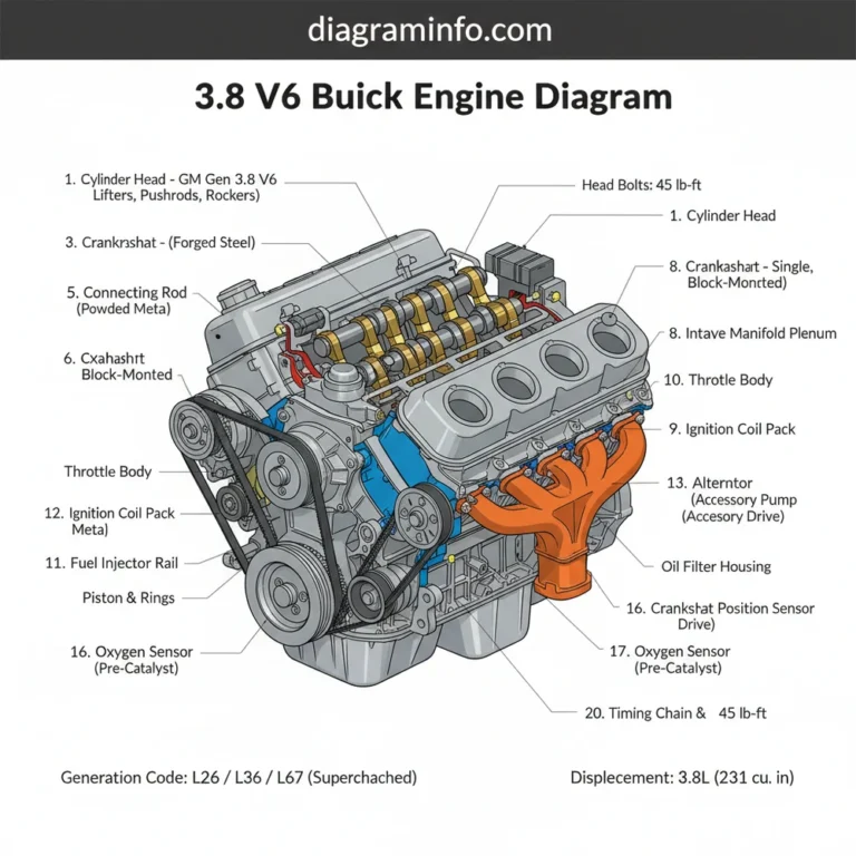 3.8 v6 buick engine diagram diagram with labeled components and explanations