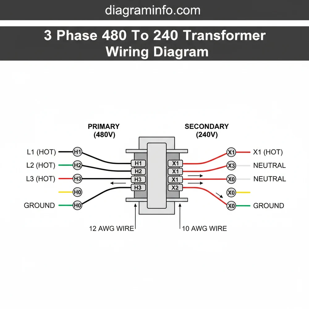 3 Phase 480-240 Transformer Wiring Diagram: Connection Guide 2026