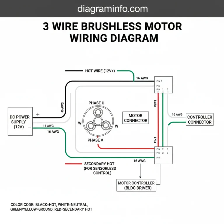 3 wire brushless motor wiring diagram diagram with labeled components and explanations