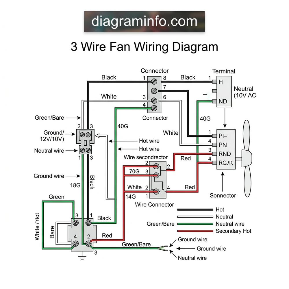 3 wire fan wiring diagram diagram with labeled components and explanations
