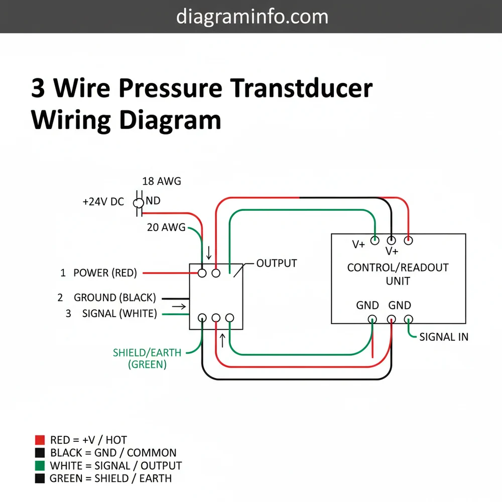 3 wire pressure transducer wiring diagram diagram with labeled components and explanations