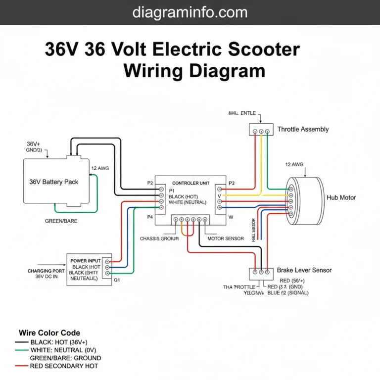 36v 36 volt electric scooter wiring diagram diagram with labeled components and explanations