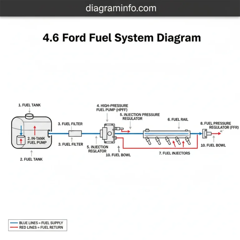 4.6 ford fuel system diagram diagram with labeled components and explanations