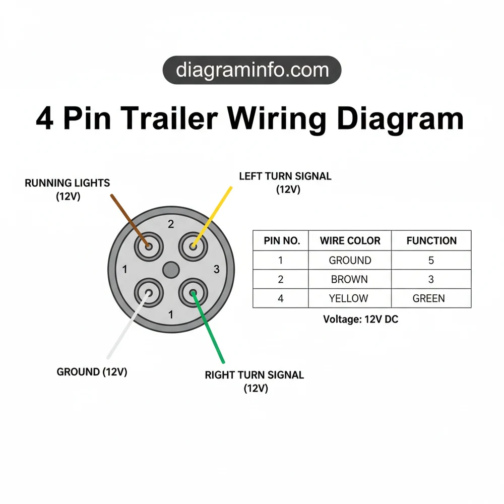 4 pin trailer wiring diagram diagram with labeled components and explanations