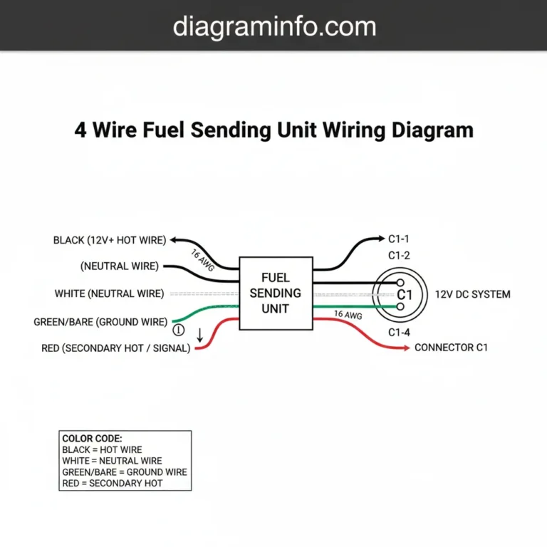 4 wire fuel sending unit wiring diagram diagram with labeled components and explanations