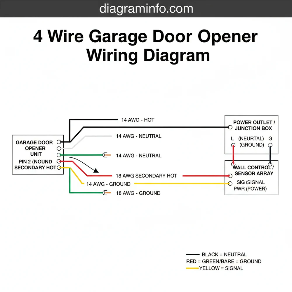 4-Wire Garage Door Opener Wiring Diagram: Complete Connection Guide 2026