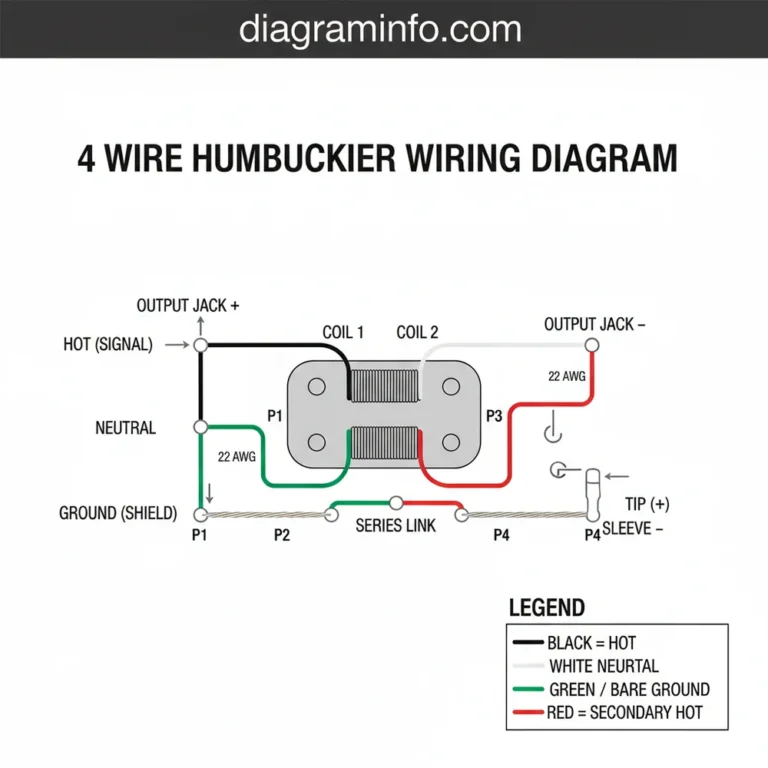 4 wire humbucker wiring diagram diagram with labeled components and explanations