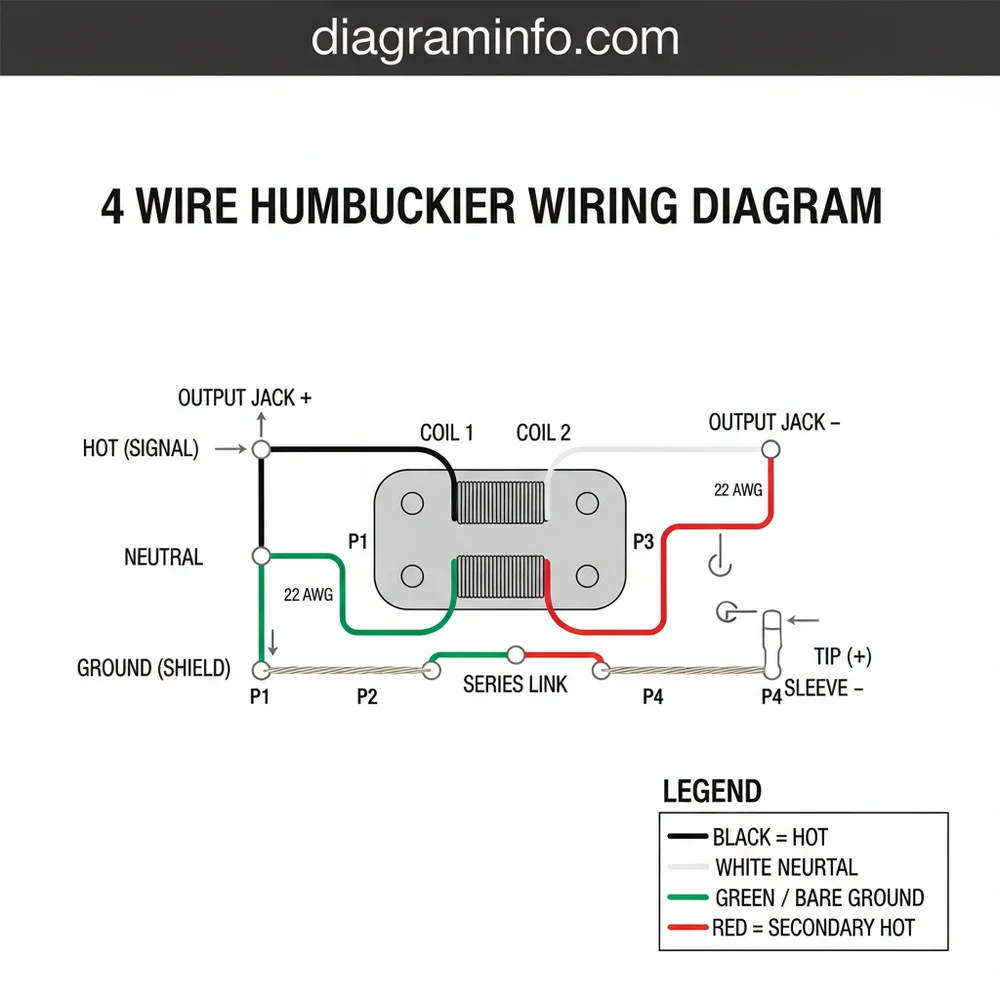 4-Wire Humbucker Wiring Diagram: Connection Mapping 2026