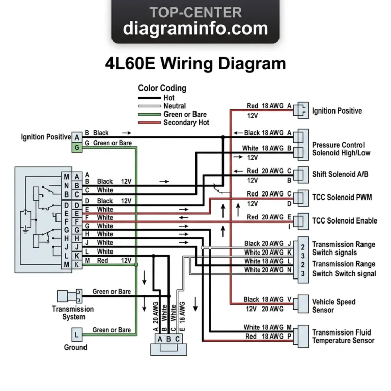 4l60e wiring diagram diagram with labeled components and explanations