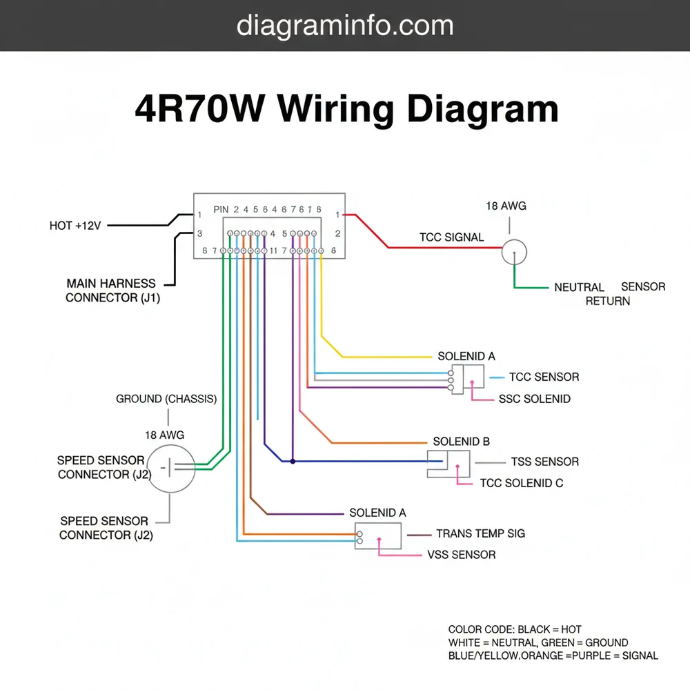 4r70w wiring diagram diagram with labeled components and explanations