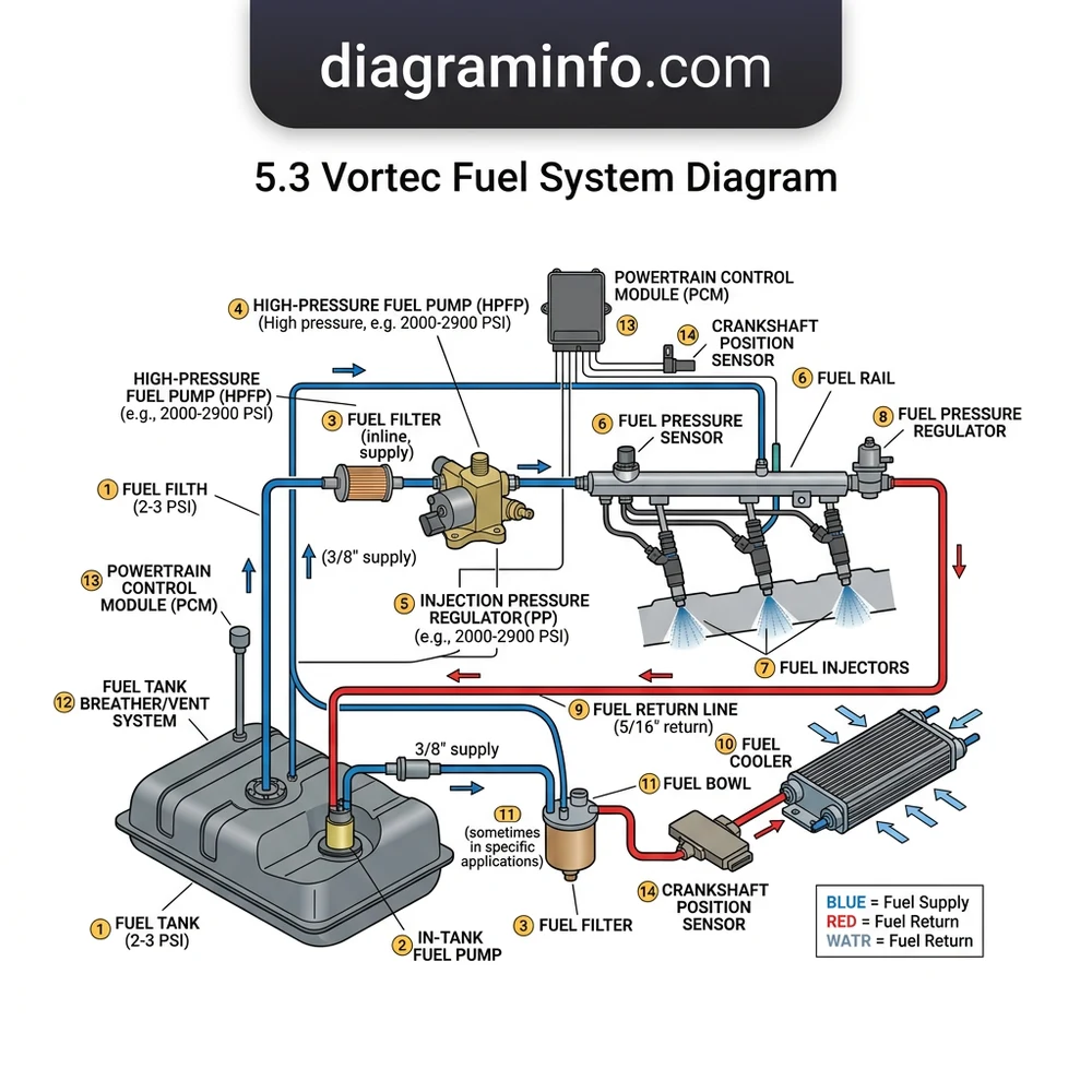 5.3 vortec fuel system diagram diagram with labeled components and explanations