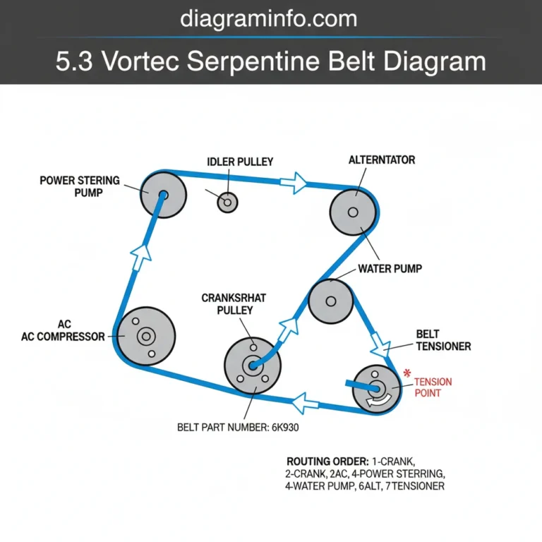 5.3 vortec serpentine belt diagram diagram with labeled components and explanations