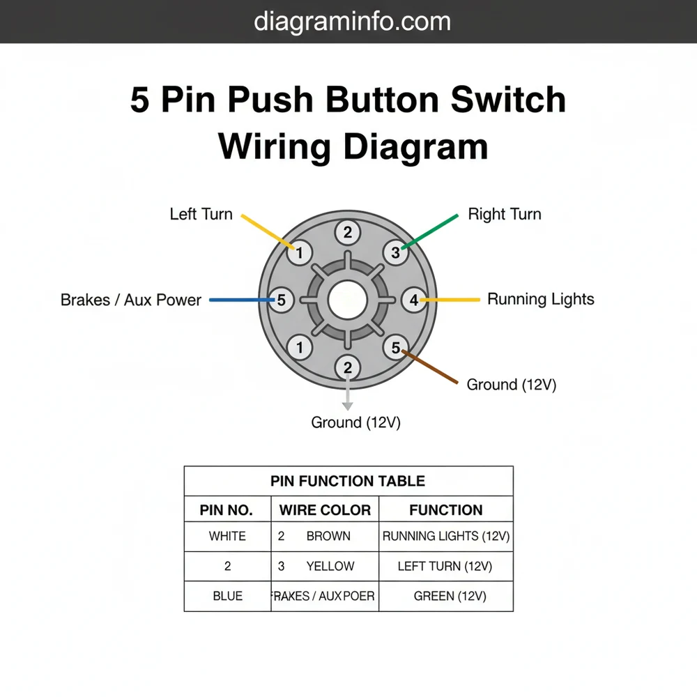5 pin push button switch wiring diagram: Trailer Auxiliary Control Setup 2026