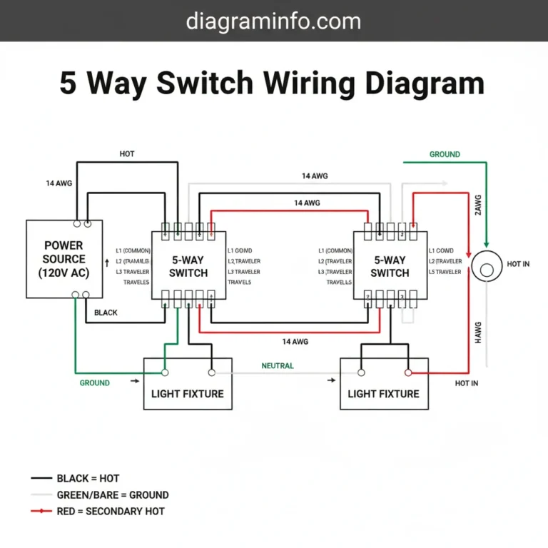 5 way switch wiring diagram diagram with labeled components and explanations