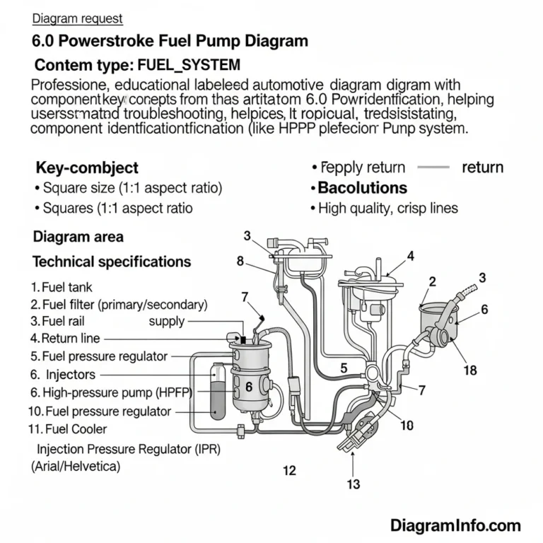 6.0 powerstroke fuel pump diagram diagram with labeled components and explanations
