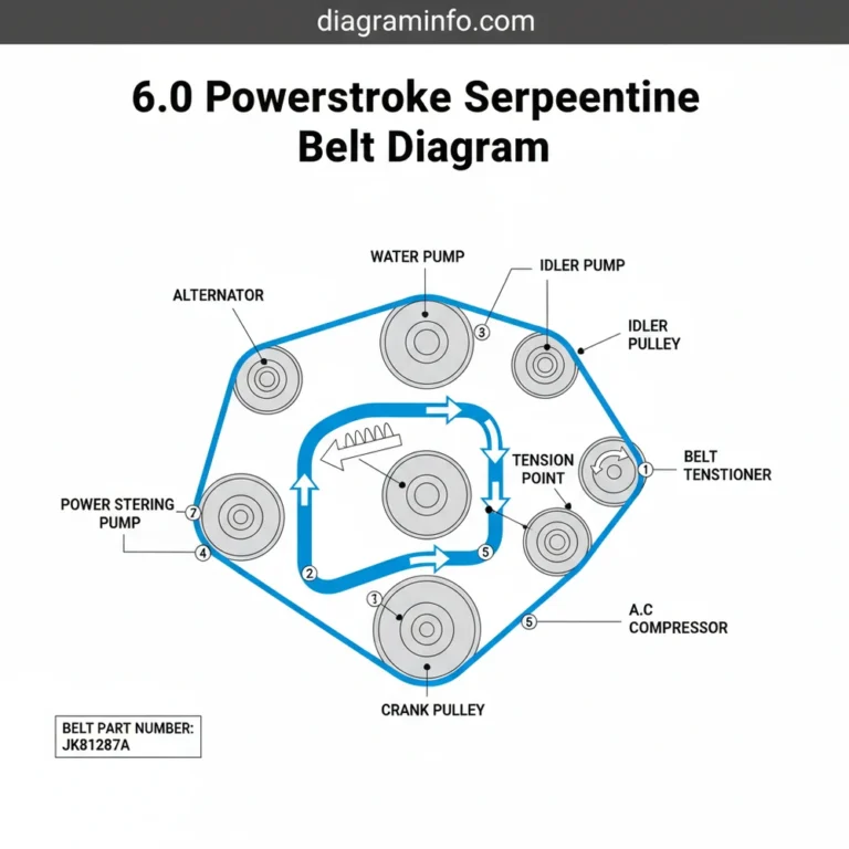 6.0 powerstroke serpentine belt diagram diagram with labeled components and explanations