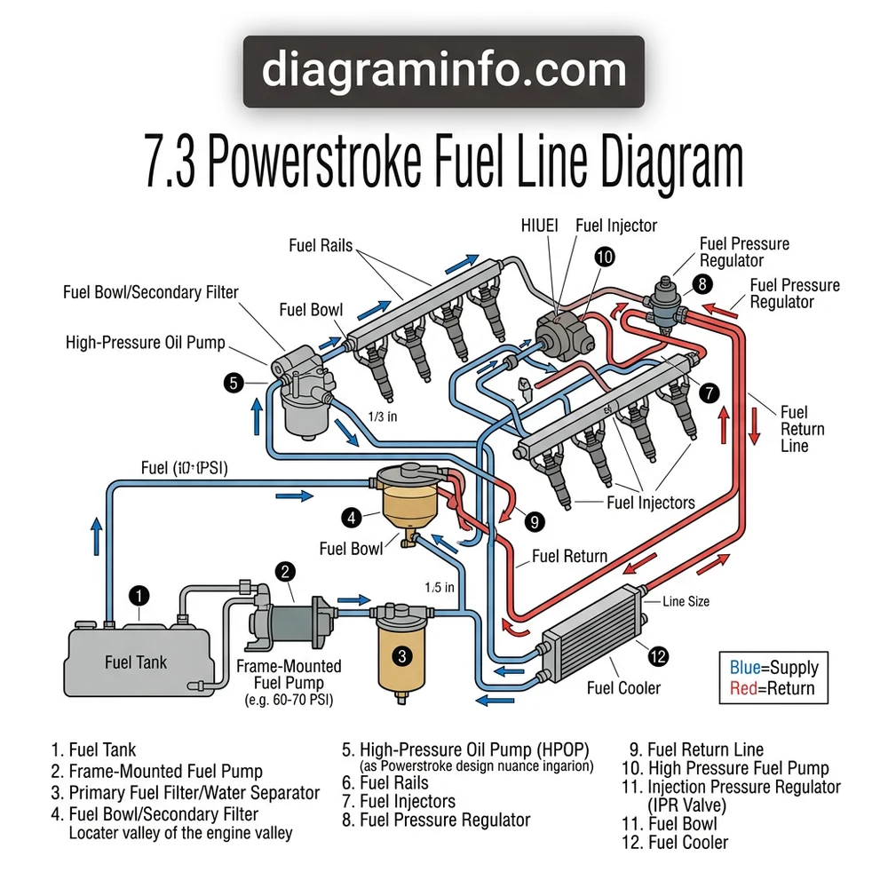 7.3 Powerstroke Fuel Line Diagram: Proper Routing 2026