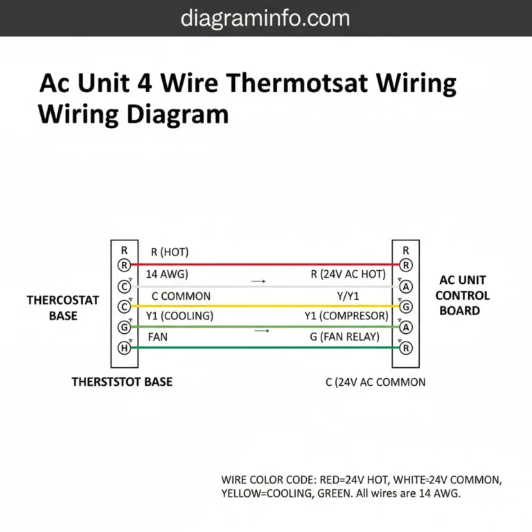 ac unit 4 wire thermostat wiring diagram diagram with labeled components and explanations
