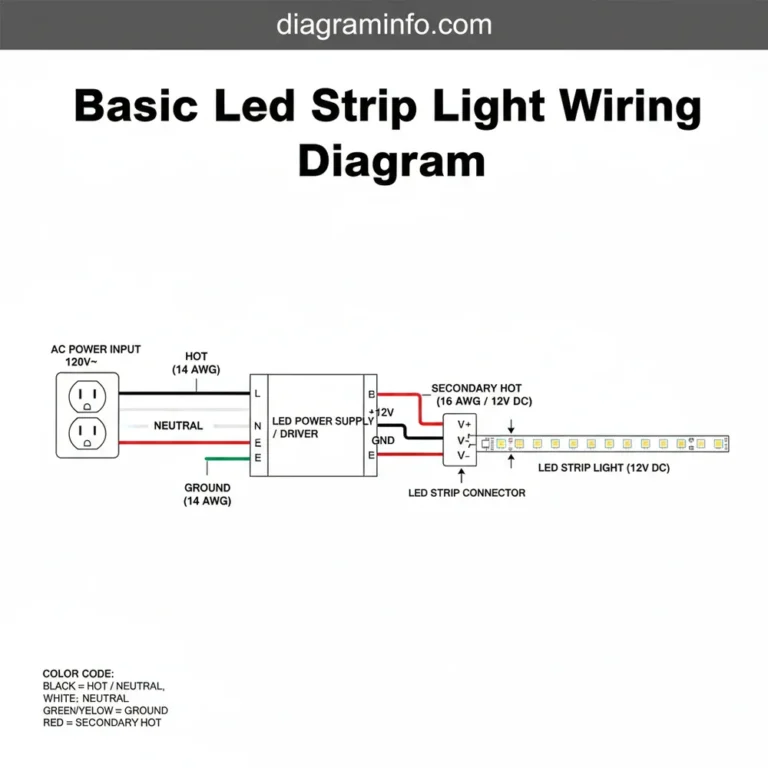 basic led strip light wiring diagram diagram with labeled components and explanations