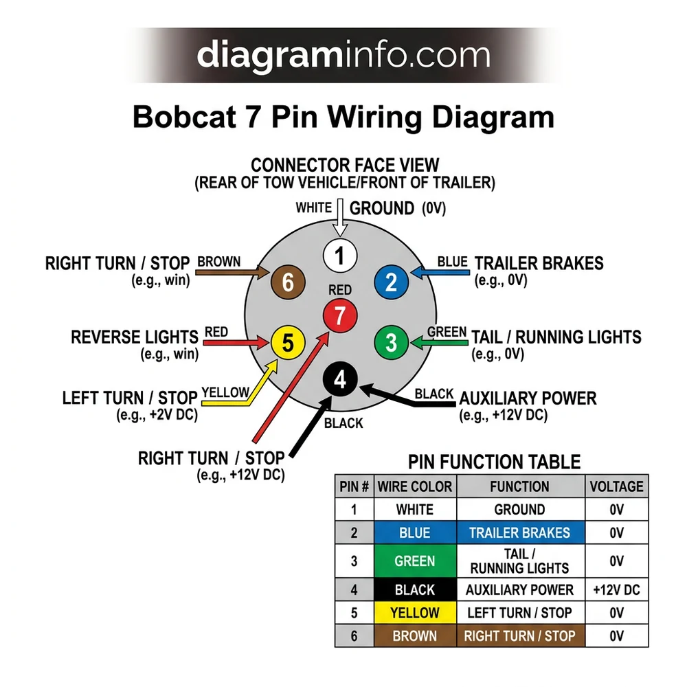bobcat 7 pin wiring diagram diagram with labeled components and explanations