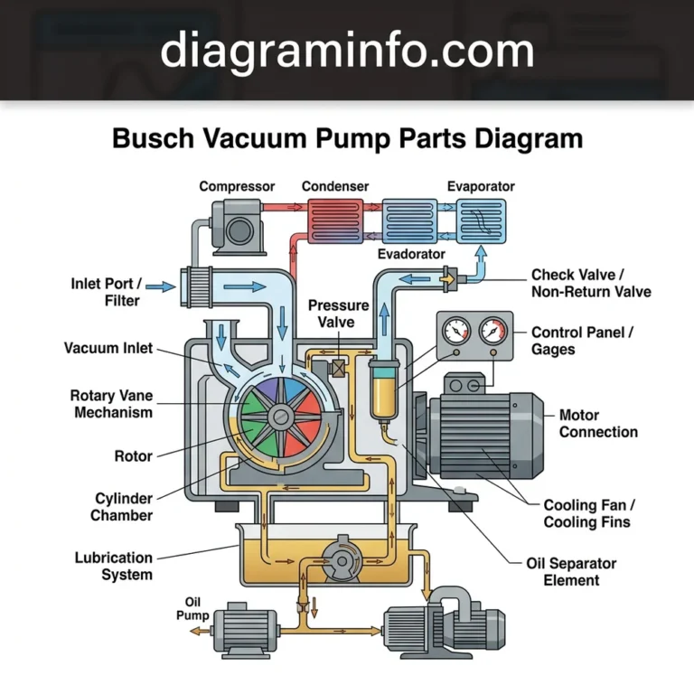 busch vacuum pump parts diagram diagram with labeled components and explanations