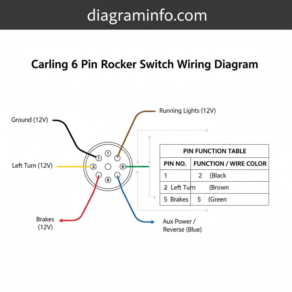 carling 6 pin rocker switch wiring diagram diagram with labeled components and explanations