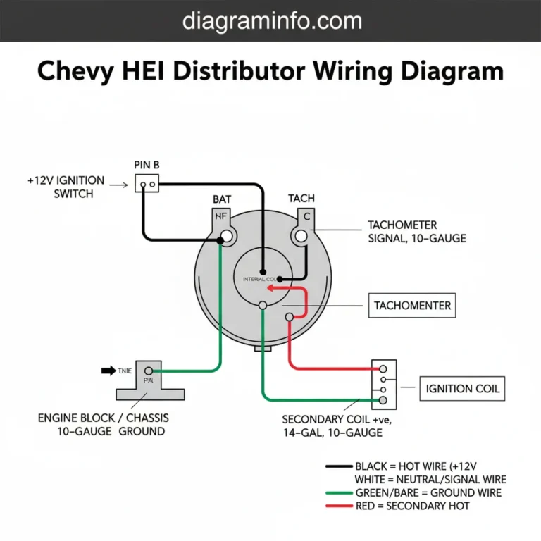 chevy hei distributor wiring diagram diagram with labeled components and explanations