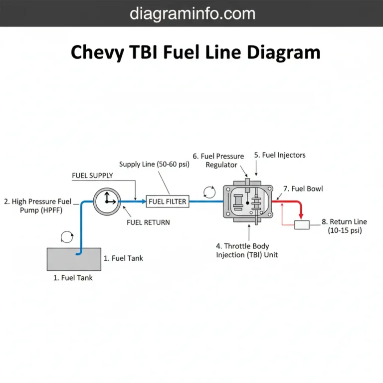 chevy tbi fuel line diagram diagram with labeled components and explanations