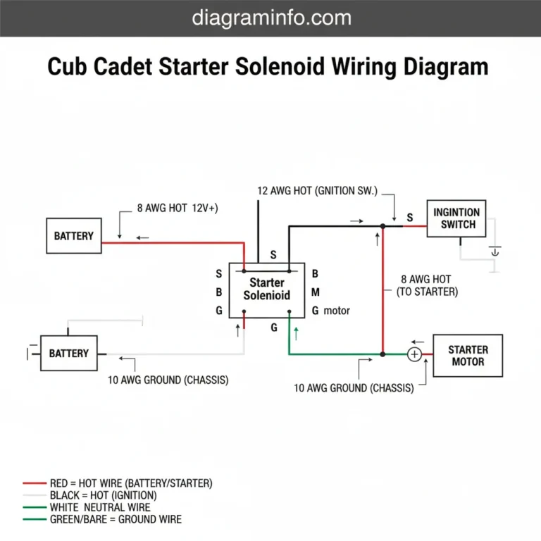cub cadet starter solenoid wiring diagram diagram with labeled components and explanations