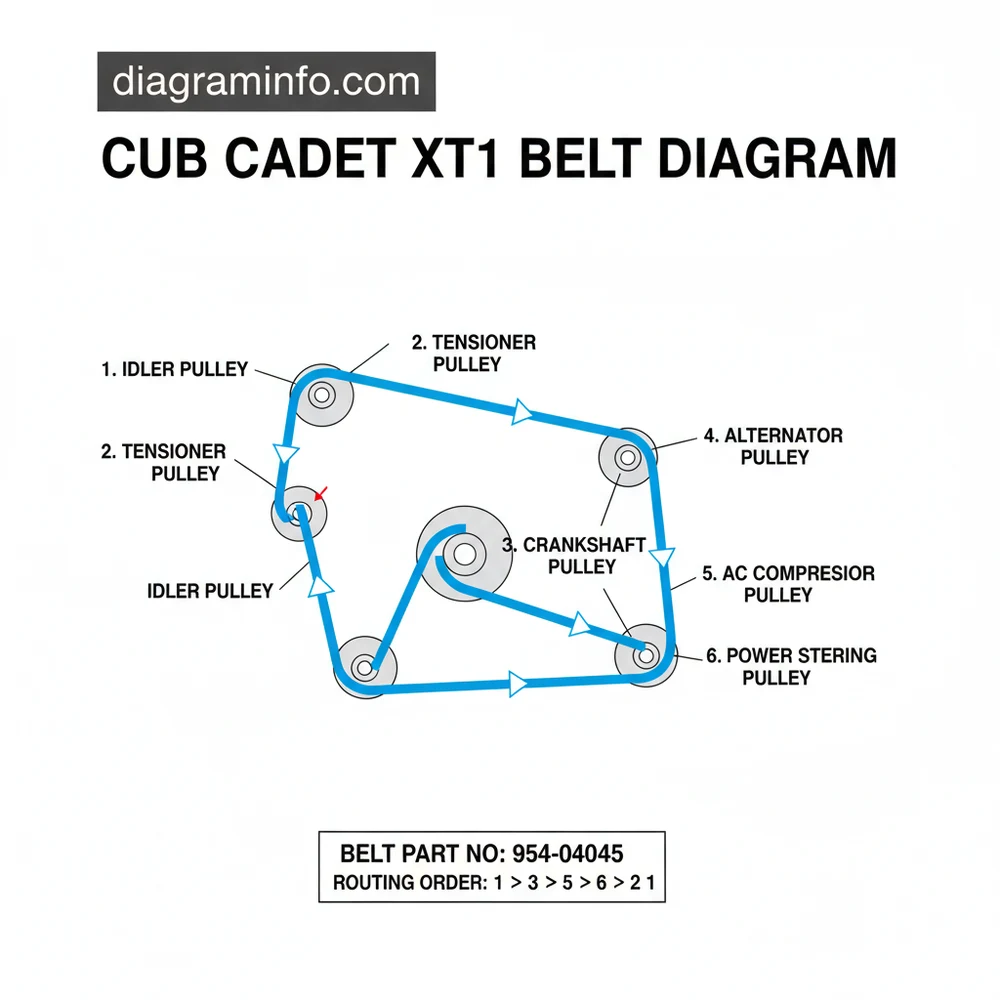 cub cadet xt1 belt diagram diagram with labeled components and explanations